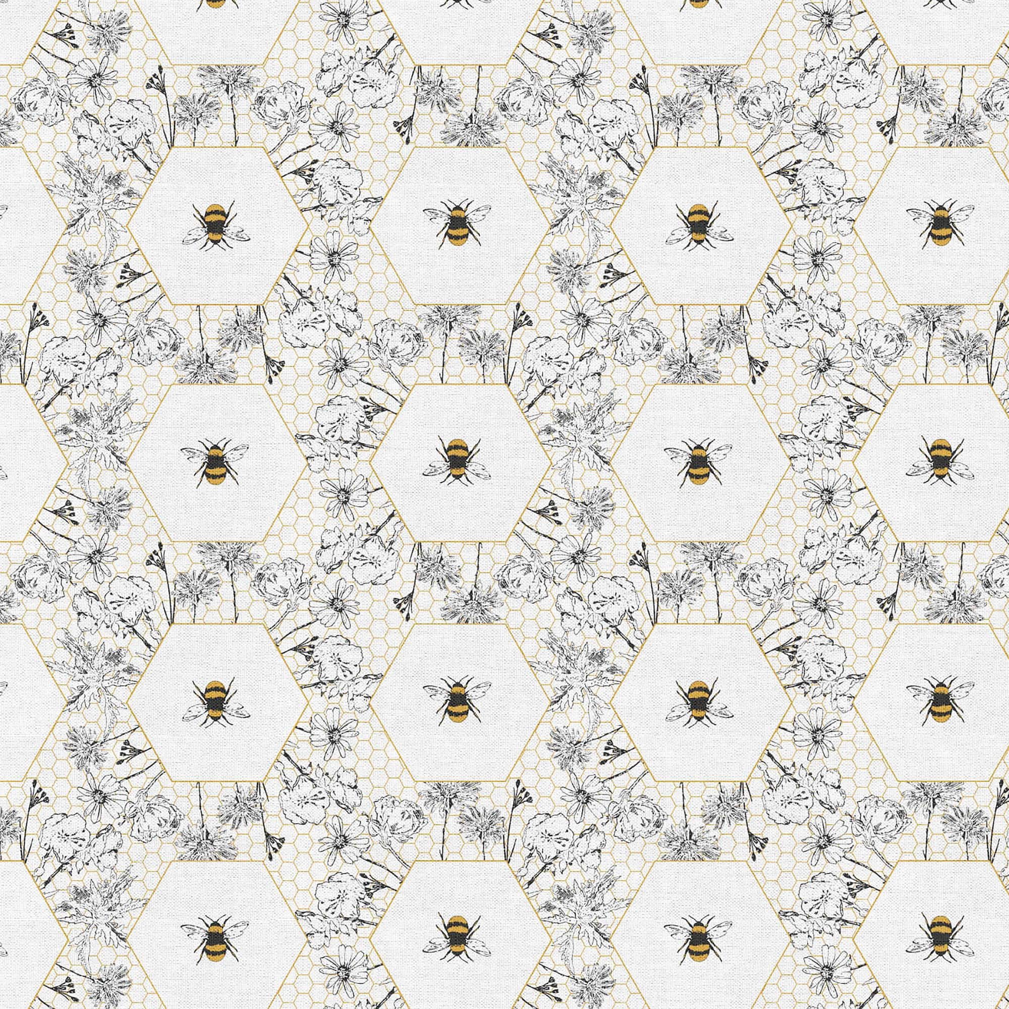 Fabric Editions Bumble Bee Cotton Fabric